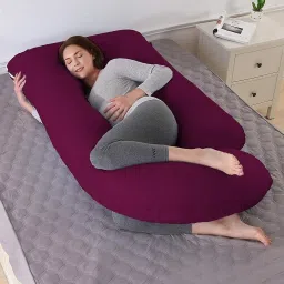 Microfibre Solid Pregnancy Pillow Pack of 1-image-13