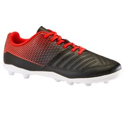 Kids Football Shoes Agility 100 Grass Black Red-image-10