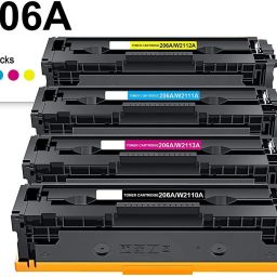 canoff 206A Toner Cartridge Compatible for HP Laserjet Pro M255dw MFP M283fdw Printers Black + Tri Color Combo Pack Ink Toner-image-20