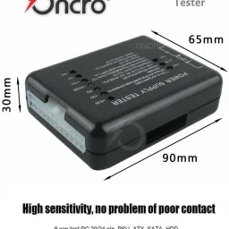 oncro power supply tester, Motherboard Computer PC 24 pin 20 pin 8 pin 6 pin 4 pin for PSU, ATX, SATA, HDD, SMPS, PC, Floppy with LED Indicator Light Analog Voltage Tester image 4