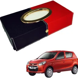 Chrom-Black-Red Tisue Box Leatherete-437 Vehicle Tissue Dispenser-image-92