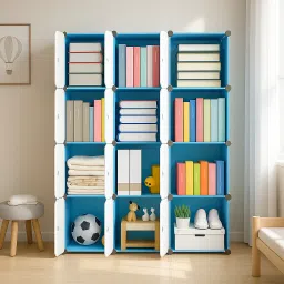Plastic 12 Door 12 Shelf Book Organizer door Closer Metal Open Book Shelf-22