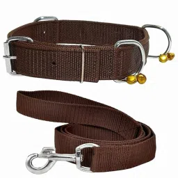 Collar Belt and Leash Set for Large Dogs, Stylish Nylon Belts with Bell 60 cm Dog Strap Leash-19