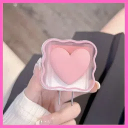 BizzBoxx Pink Heart Stylish Compatible With iPhone Charger Case with Fashionable Style Cable Protector-image-17