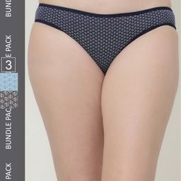 Floret Women Pack Of 3 Assorted  Printed Cotton Low-Rise Bikini Briefs-picture-53