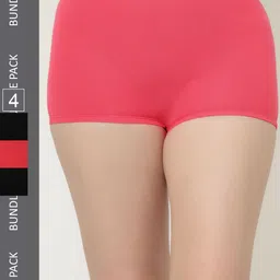 Floret Women Pack Of 4 Boy Shorts Briefs-image-30
