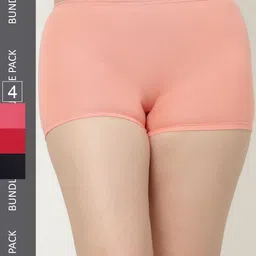 Floret Women Pack Of 4 Assorted Boyshort Briefs-image-43