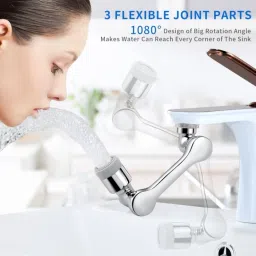 sohail NOVAHAVEN 360° Rotating Faucet Extension Adapter with 3 Rubber Washers Faucet Function Diverter image 5