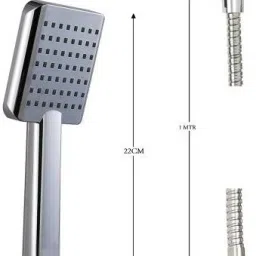 anmex Complete Set of GO Fully Chrome (ABS) Hand Spray Hand Shower with 2in1 Angle Handheld image 3