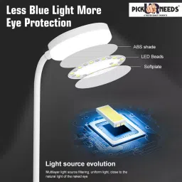 pick ur needs Rechargeable Study Lamp With 3 LED Color Mode Touch Dimmable Brightmess Study Study Lamp image 5