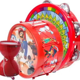Musical Khanjri(23.7x5cm), Damru(8.3x10.2cm) with Drum(17.4x9.2cm)-11