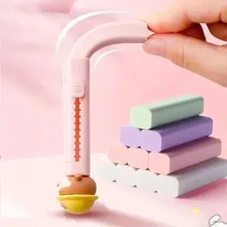 zoniex Pop-Up Mini Puzzle Eraser Pencil Set with Unique & Cute Character Collection Non-Toxic Eraser image 3