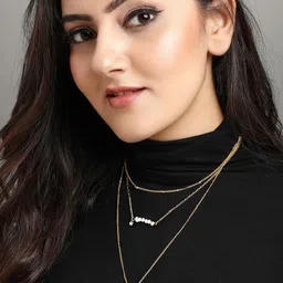 TOKYO TALKIES X rubans FASHION ACCESSORIES Gold-Plated Handcrafted Layered Necklace-39