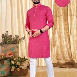 AWM Men Cotton Solid Straight Kurta-image-87