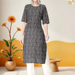 HERE&NOW Women Pack Of 2 Ethnic Motifs Printed Crepe Kurta-image-72