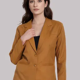 Moda Rapido Notched Lapel Collar Single-Breasted Formal Blazer-image-54