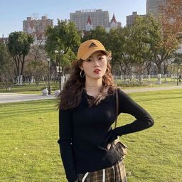 KPOP V-Neck Long Sleeves Cotton Top-image-64