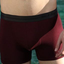 EAZY Men Pack Of 3 Luxury Fit Long Trunks LF-M-Black-C-Grey-G-Wine-2XL image 3