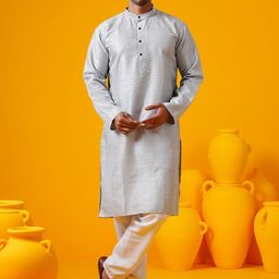 SOJANYA Men Embroidered Regular Thread Work Kurta with Pyjamas-picture-15