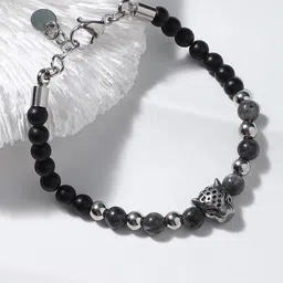 French Accent Men Silver-Plated Link Bracelet-image-31