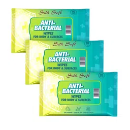 Silk Soft Set Of 3 Anti Bacterial Wipes - 10 Pieces Each-42