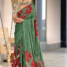Anouk Floral Pure Cotton Handloom Saree-picture-14