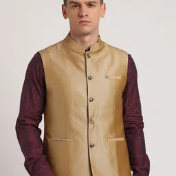 Turtle Printed Nehru Jacket image 1
