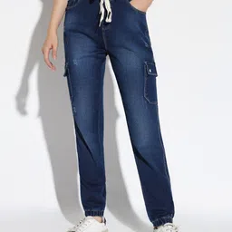 SHOWOFF Women Comfort Jogger Light Fade Acid Wash Stretchable Regular Fit Jeans-image-50