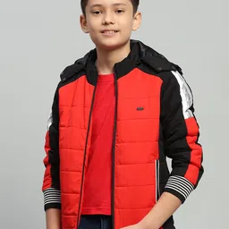 Monte Carlo Boys Colourblocked Padded Jacket With Detachable Hood-image-46