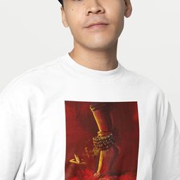 BOLLYWOO.OOO Unisex Typography Drop-Shoulder Sleeves Bio Finish Applique T-shirt-image-64