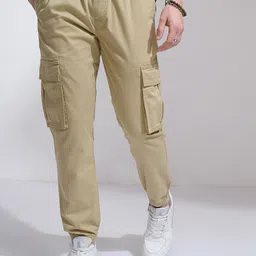 HIGHLANDER Men Slim Fit Joggers Trousers-image-82