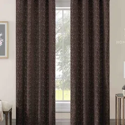 Aura Brown Set of 2 Black Out Door Curtain-image-32