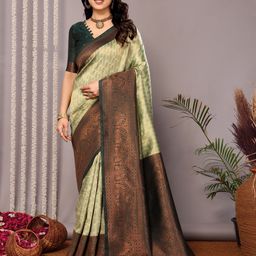 AVANTIKA FASHION Woven Design Zari Pure Silk Banarasi Saree-image-92