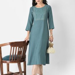 Span Women Geometric Printed Daily Anarkali Kurta-image-93