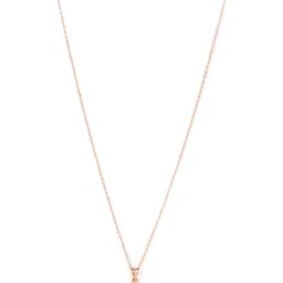 DressBerry Rose Gold-Plated American Diamond Studded Floral Design Pendant With Chain-23