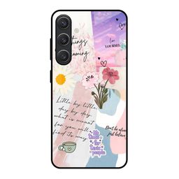 QRIOH Floral Printed Lightweight Silicone Samsung Galaxy S25 Plus 5G Glass Back Case-image-85
