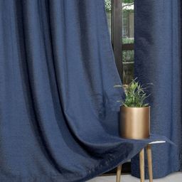 Myntra Elegant Homes Navy Blue Set of 2 Room Darkening Door Curtain-image-54