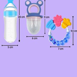 Joy Buzz Set Of 3 Silicone Food Feeder Nibbler & Rattle Teether image 5