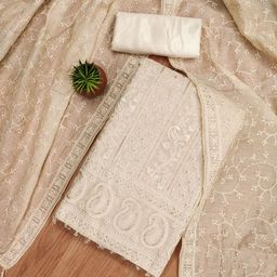 Rangtulika Ethnics Floral Embroidered Sequinned Unstitched Dress Material-picture-42