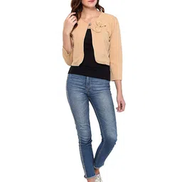Moda Rapido Crop Open Front Shrug-50