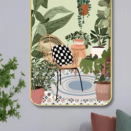 Myntra Elegant Homes Green & Black Wood Floral and Botanical Wall Art-image-85