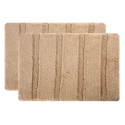 Kuber Industries Brown 2 Pieces Anti Skid Mat For Bathroom-77