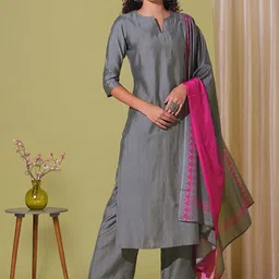KALINI Women Regular Kurta with Palazzos & With Dupatta-picture-4