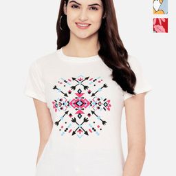 Dreambe Women Pack of 3 Tom & Jerry Graphic Printed Round Neck Cotton T-shirts-image-101