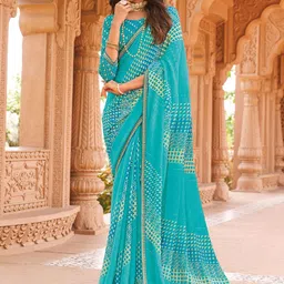 Laxmipati Embroidered Poly Chiffon Saree-49