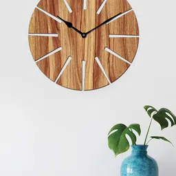 Freny Exim Beige Analogue Wood Wall Clock-picture-19