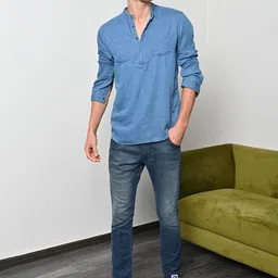 Liberty - Jogger Denim Kurta - Lt Blue-image-22