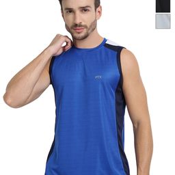 FTX Pack Of 3 Colourblocked Round Neck Sleevesless T-shirts-image-32