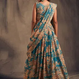DIVASTRI Embellished Sequinned Semi-Stitched Lehenga & Unstitched Blouse With Dupatta image 4