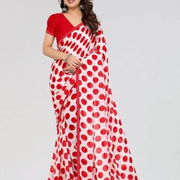 Moda Rapido Polka Dot Printed Beads and Stones Embellished Saree-image-10